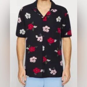 Hollister Floral Black Shirt for Men small
